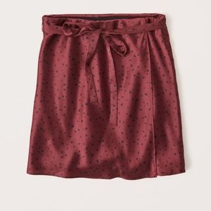 Satin Wrap Mini Skirt Small